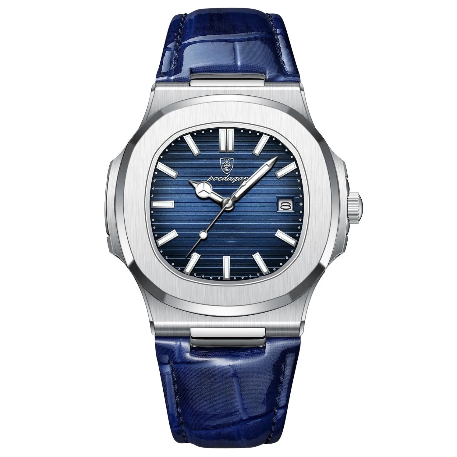 Boedagor Silver Blue Dial Luxury